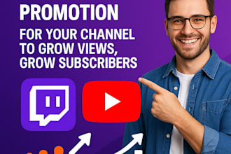 do organic twitch channel, youtube video promotion, 4 your channel to grow views