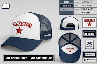 produce professional fashion tech pack cap techpack cap mockup for manufacturing