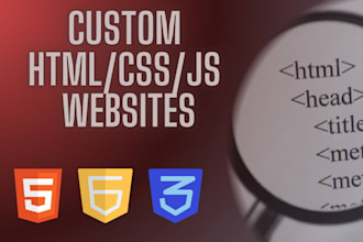 create your custom static website using HTML, CSS, and javascript