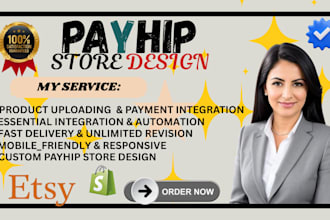 design a professional payhip stan store beacons ai carrd website digital product