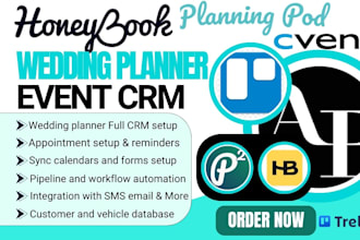 setup wedding planner event crm honeybook asile cvent planning pod trello ivvy