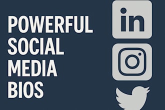 write a powerful professional bio for linkedin, instagram or twitter