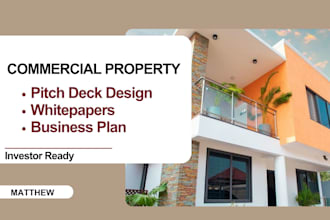 design investor ready UK USA ca commercial property pitch deck ppt for bank loan