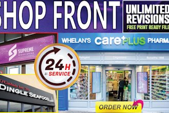 create professional shopfront or storefront window graphics