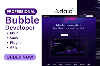 build responsive bubble io website, bubble mvp, bubble app adalo