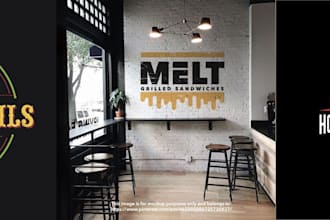 design restaurant cafe bakery coffee shop logo for your brand