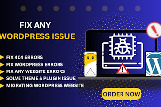fix wordpress issues, errors, elementor bugs, and woocommerce problems fast