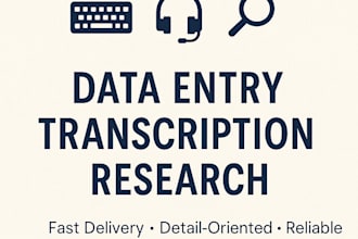 do fast and accurate data entry and transcription