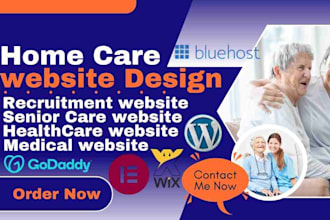 design home care website healthcare website senior care website medical website