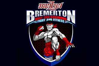 design beautiful attractive kickboxing gym logo