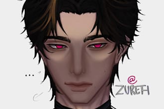 draw custom animestyle digital art or oc illustrations