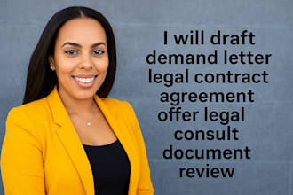 draft demand letter legal contract agreement offer legal consult document review