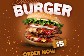 design stunning food ads, posters and banners