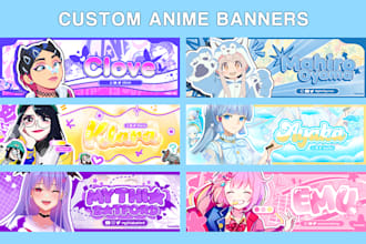 design anime style banner for your social media