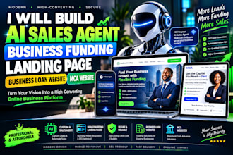 ai sales agent business funding landing page business loan website mca website
