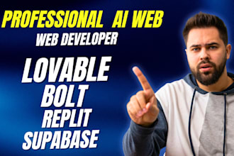 develop lovable ai web apps, saas mvp , and website using bolt, supabase,