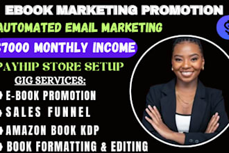 do payhip store, ebook marketing landing page, amazon book ads and stan store