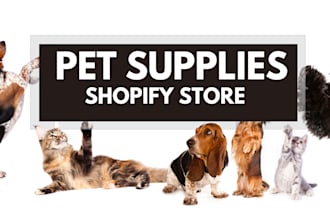 design pet sales supplies grooming for cats dogs birds reptiles shopify website