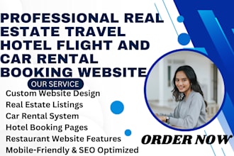 design wix real estate car rental hotel restaurant travel flight booking website
