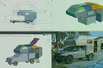 do 3d realistic motorhome, van, car, truck, with 3d rendering design