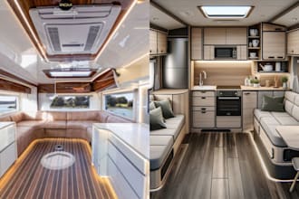do 3d realistic motorhome, van, car, truck, with 3d rendering design