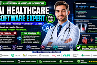 develop ai medical scribe, radiology assistant, cardiology ai software platform