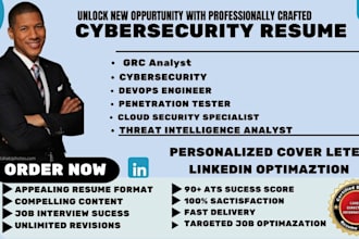 write cybersecurity resume, CV and cover letter