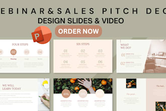 design high converting powerpoint webinar presentation, sales funnel pitch deck