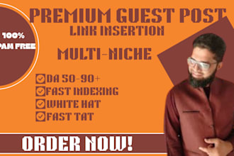 do guest posting, link insertion on UK,US sites,  directories for monthly seo