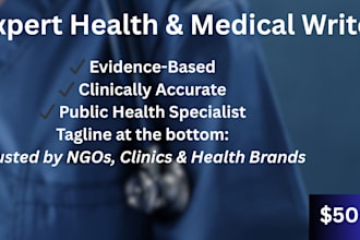 write medical and health articles or blog posts