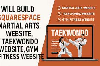 build squarespace martial arts website taekwondo website gym fitness website