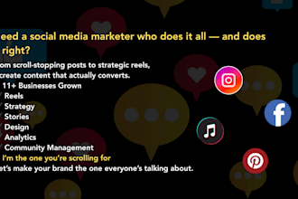 be your social media marketing manager and  content creator