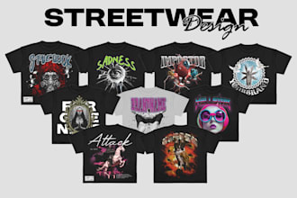 create unique, urban, trendy streetwear designs