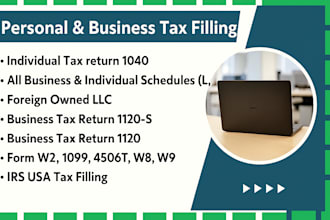 e filing US taxes 1040, 1120, w2, 1099 pay stubs, check stubs
