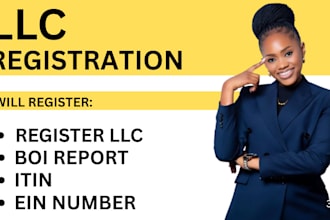 register llc, get ein number, file boi report, itin for US and non US