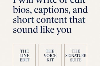 write or edit polished bios, captions, or content that sounds like you
