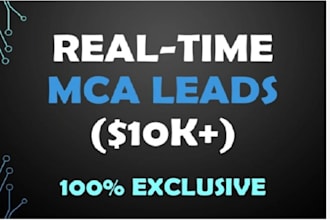 deliver exclusive mca leads for your funding business