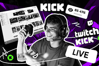 do organic kick and twitch promotion for real channel followers and live viewers