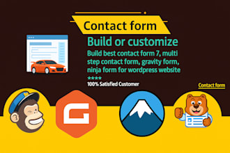 create or fix wordpress contact form 7, gravity form, ninja form, wpforms
