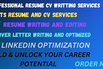 craft you a professional and ats compliant resume for your job search