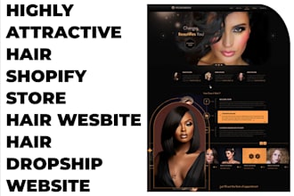 design attractive hair website hair shopify store hair dropship website