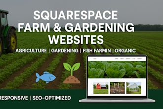 build squarespace farmer website agriculture gardening landing page farm website