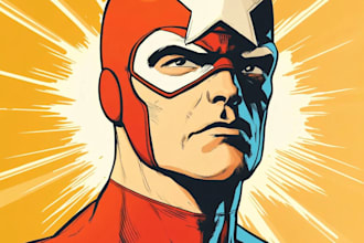 draw you a dc or marvel style comic book superhero character