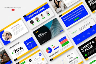 design professional powerpoint pitch deck webinar course slides
