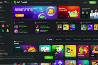 develop solana game website, bet website, crypto sport website, sport bet websit