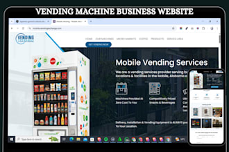 build a dynamic vending machine website atm website for vending business website