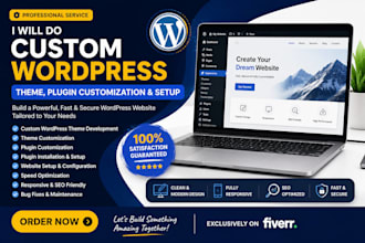 do custom wordpress theme, plugin customization and setup