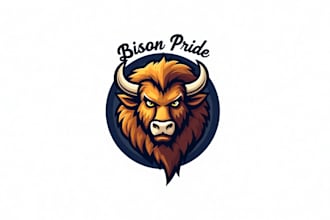 do make bison mascot logo in 12 hours