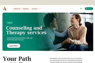 design therapy website or counseling website for you