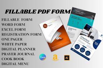 create fillable form, word form, pdf form, kids worksheets for amazon kdp